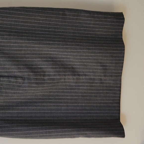 VTG MICHAEL KORS 1990s Gray Trendy Pinstripe Wool Pencil Flat Front Skirt - Picture 3 of 8